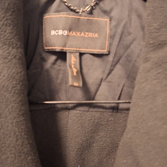 BCBG Max Azria Asymetrical Zipper Front Black Jacket Small - Picture 2 of 4